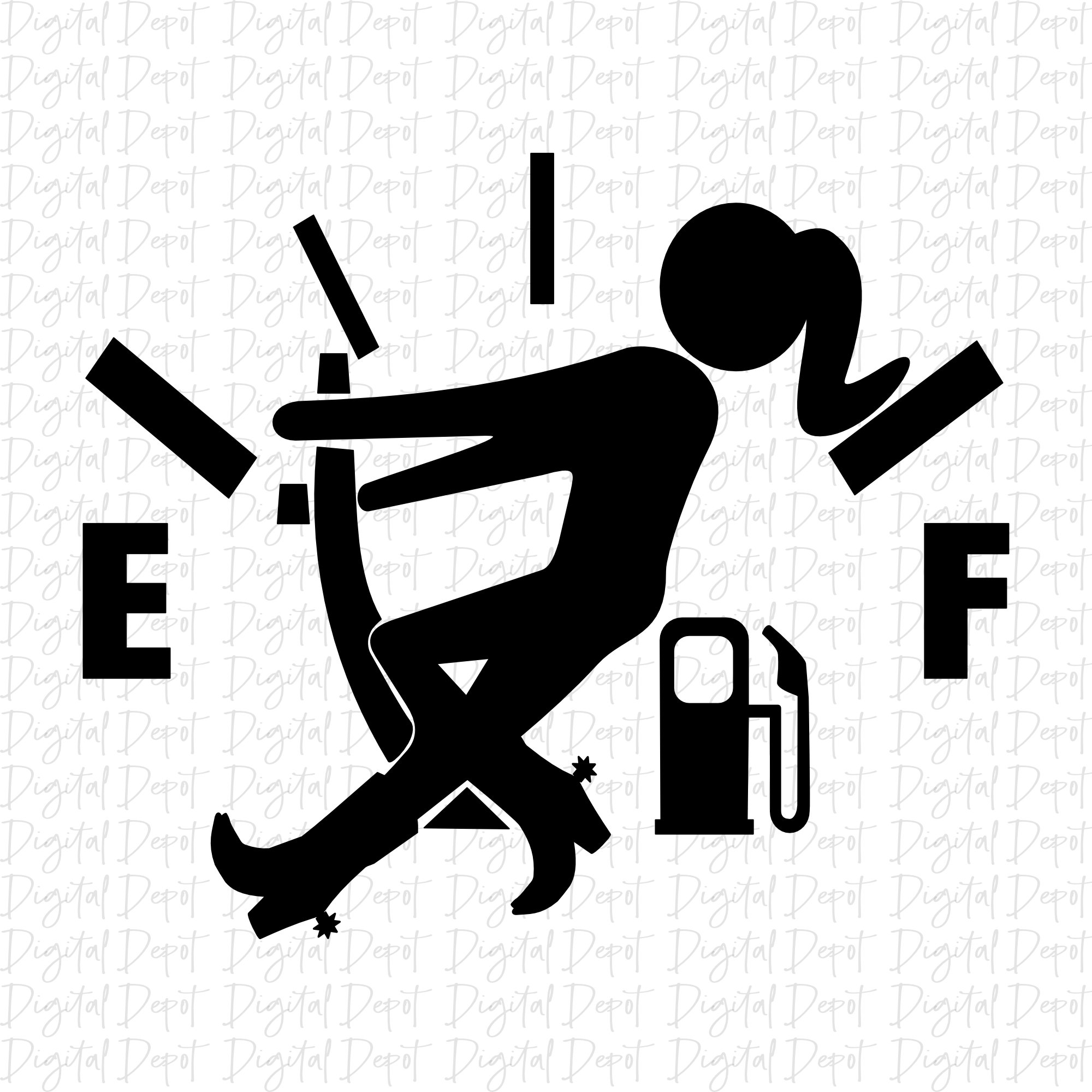 Gas Girl Decal Png File Svg File Gas Gauge Decal Truck Etsy UK