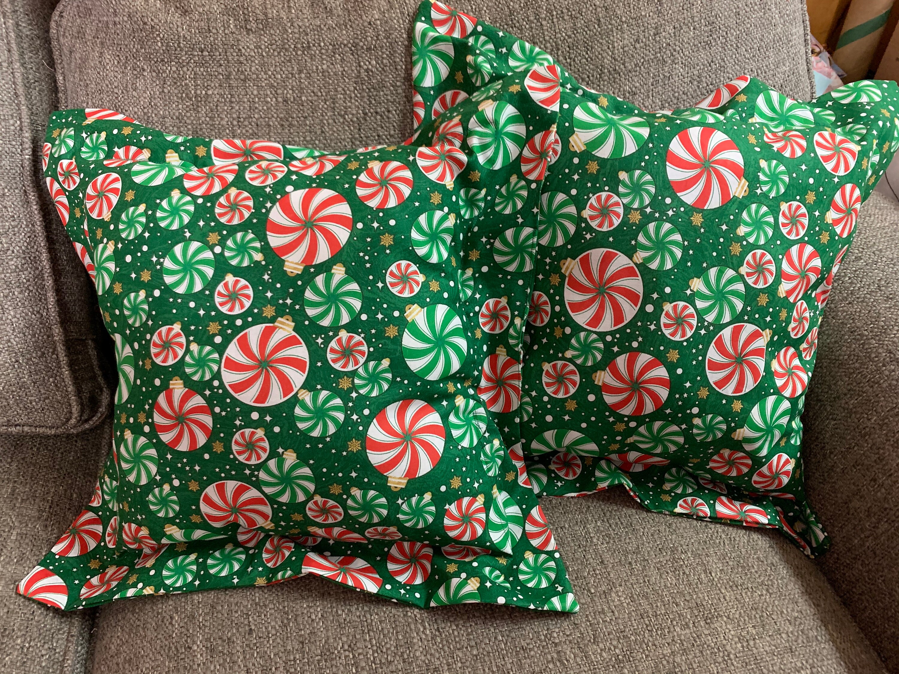 Pillows Pair of Peppermint Candy Pillows Etsy