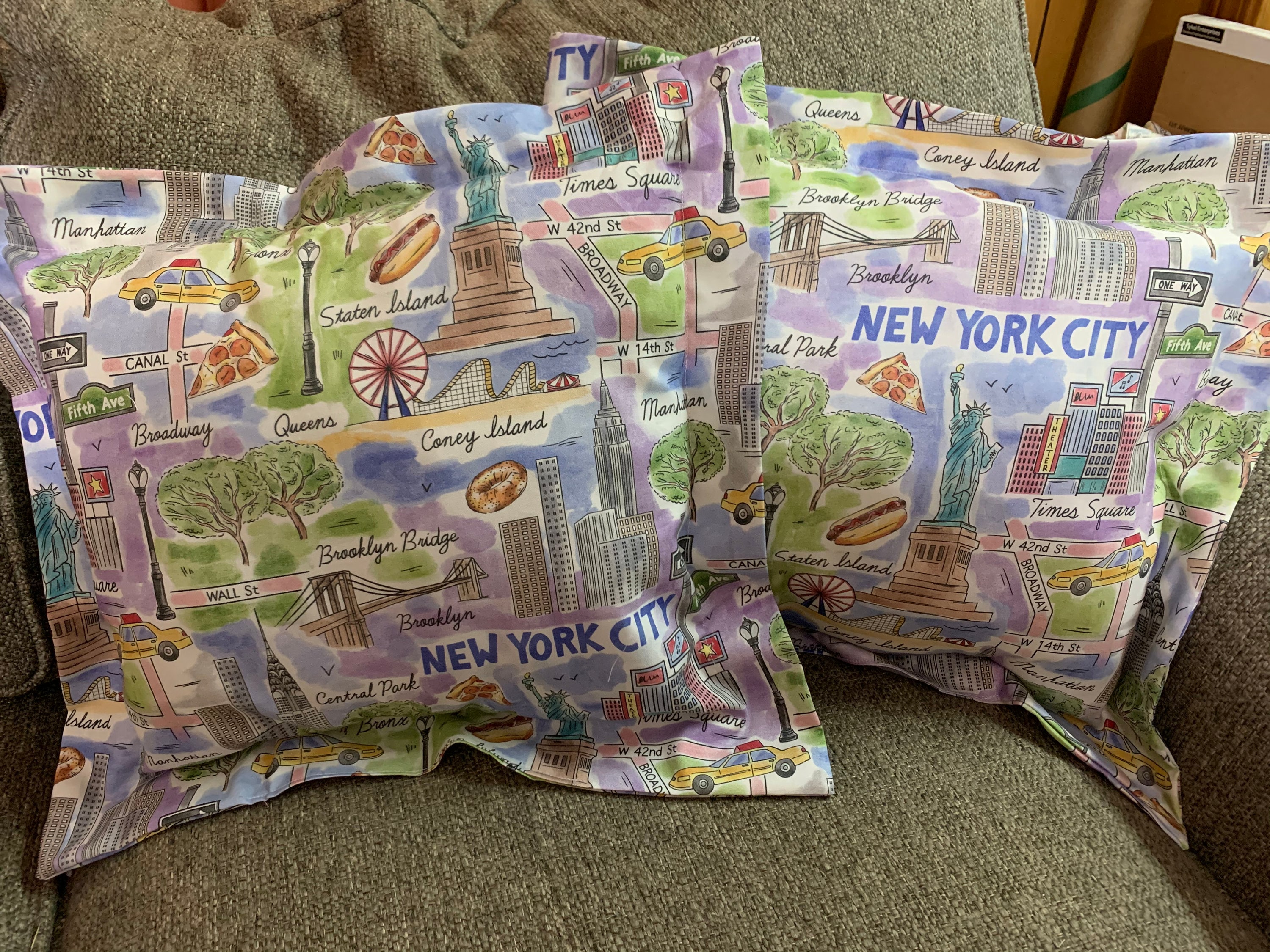 Pillows Pair of New York City Pillows Etsy UK