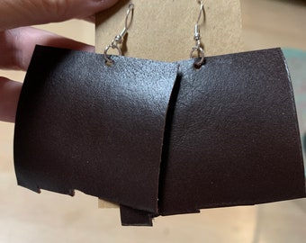 Earrings - Leather New Mexico State
