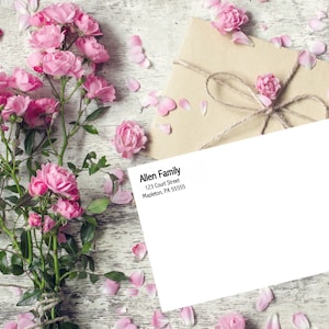 Printable Address Labels - Sans Serif Narrow Font