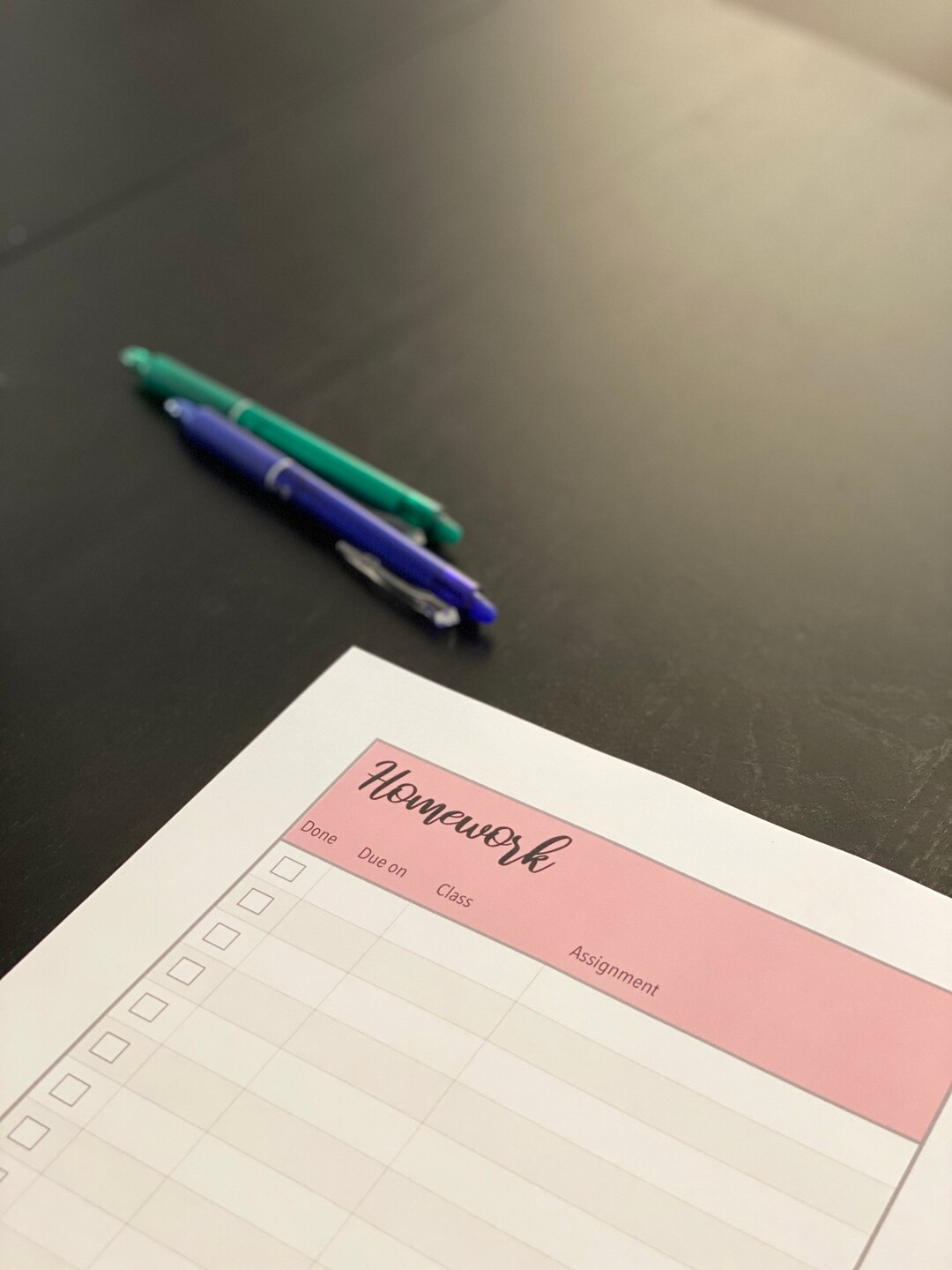 Printable Homework Tracker Digital Download - Etsy