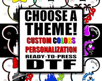 Custom Mouse Ear DTF Transfer | Ready To Press Disney-Inspired 2026 Family Vacation Trip T-shirt