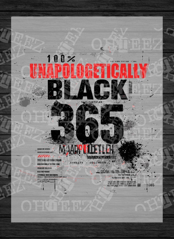 DTF Black History #BHM Black 365 Ready to press DTF transfer with custom design.