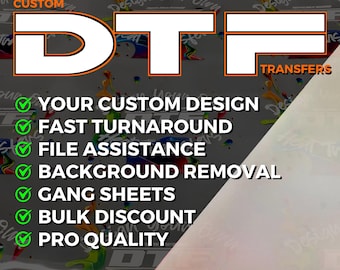 Custom DTF Heat Transfers, Design Your Own Prints