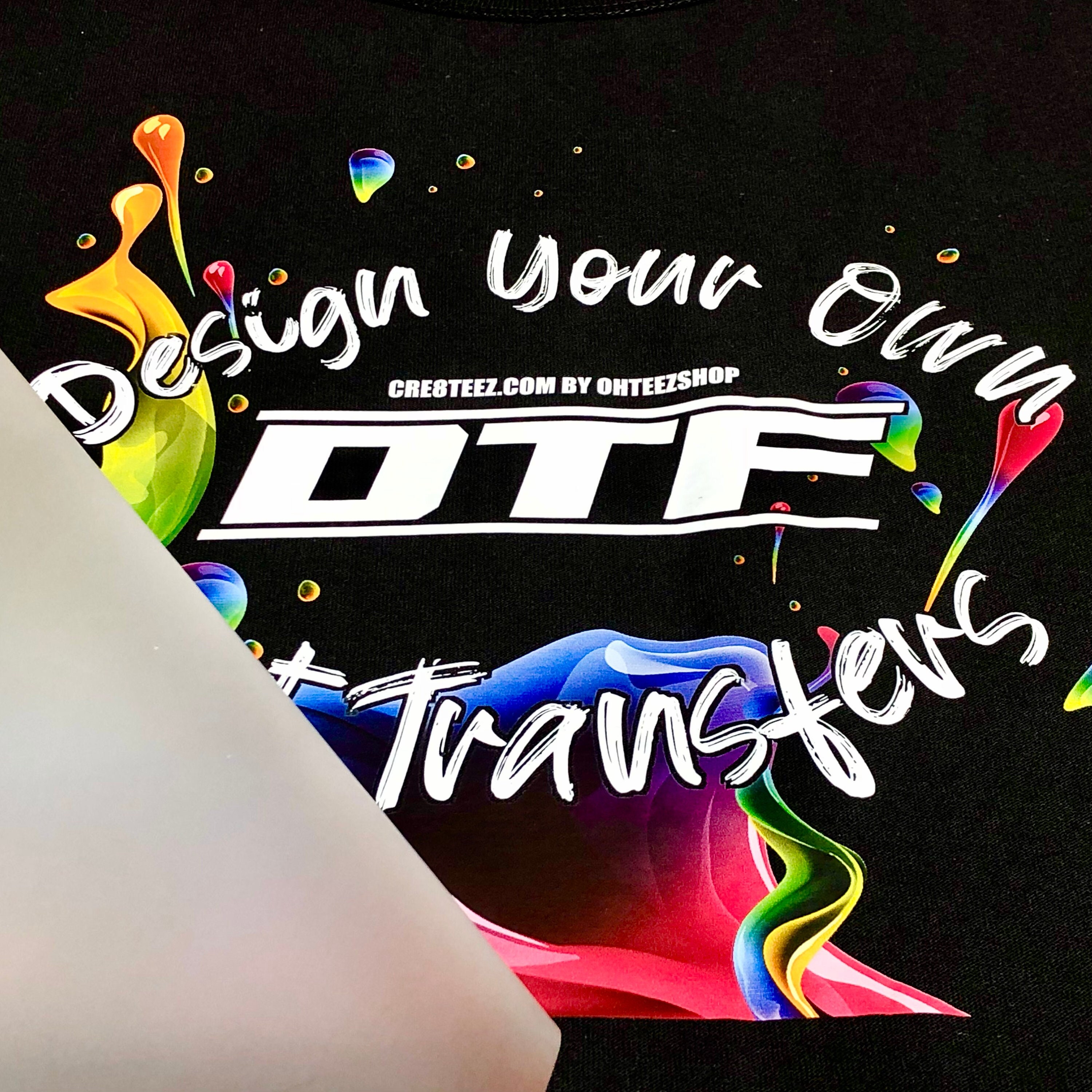 Custom Create Your Own Iron on DTF Direct to Film Transfer Sticker, DIY Images/Text/Logo Printing Clothing Personalized Iron on Design Family Party