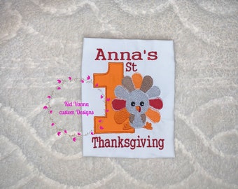 Personalized 1st Thanksgiving Shirt, Girls 1st Thanksgiving,  Personalized 1st Thanksgiving Shirt, Baby’s 1st Thanksgiving, Custom Shirt