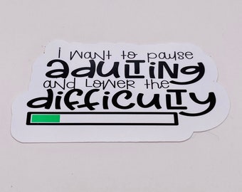 Sticker voor volwassenheid en lagere moeilijkheidsgraad