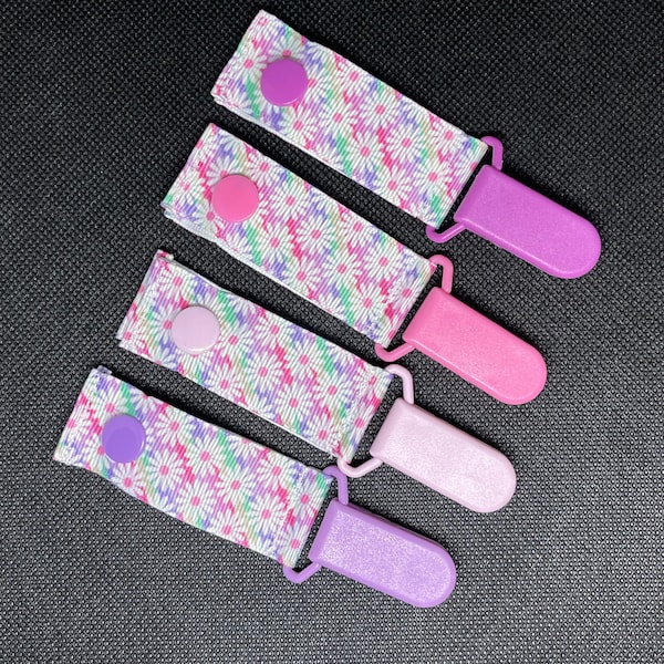 Rainbow Daisy Tubie Clips for Securing IV Lines and Feeding Tubes