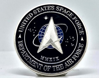 Versilbertes Token USA Army Space Force Münzkonzept, denkwürdige Münze, militärisches Geschenk, Verteidigungsabteilung, Gedenkmünze