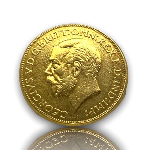 Gold plated Coin British Full Sovereign gold plated King George V British coin REPLICA 1pcs