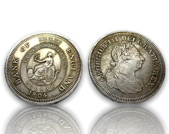 イングランド銀行 5 シリング ドル 1804 ジョージ 3 世 レプリカ 銀