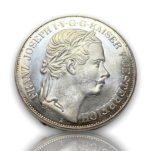 Franz Joseph I Austrian 2 Thaler (2 Vereinsthaler) silver plated coin 1857 REPLICA 1pcs silver South Austrian Railways commemorative coin