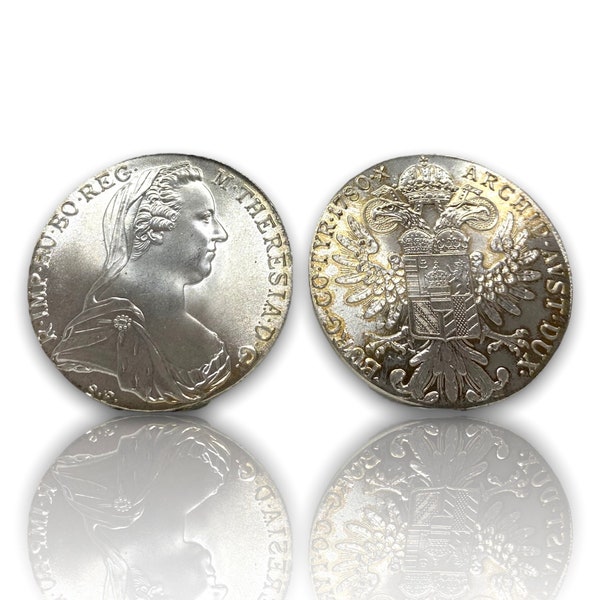 Maria Theresia Austrian 1 Thaler silver plated coin 1780 REPLICA 1pcs silver austrian empire coin
