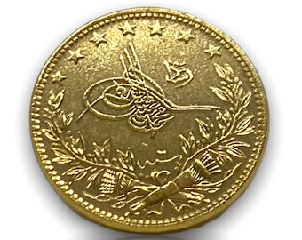 AH1222//1オスマントルコ帝国ムスタファ4世 1/4Alt金貨 MS64 AH1222//1