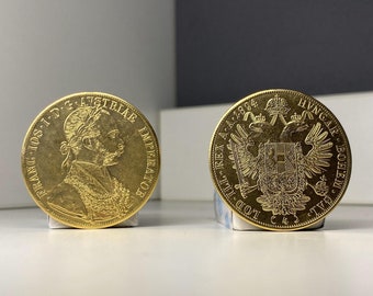 Franz Joseph I  Austrian 4 Ducat gold plated coin REPLICA 1pcs golden austrian empire coin