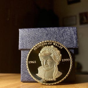 Gold plated tribute Coin British Princess of Wales Diana commemorative coin 1pcs 1961-1997