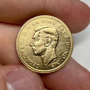 Goldmünze Sovereign vergoldete Münzen GEORGIVS VI Britische REPLIKA 1Stk