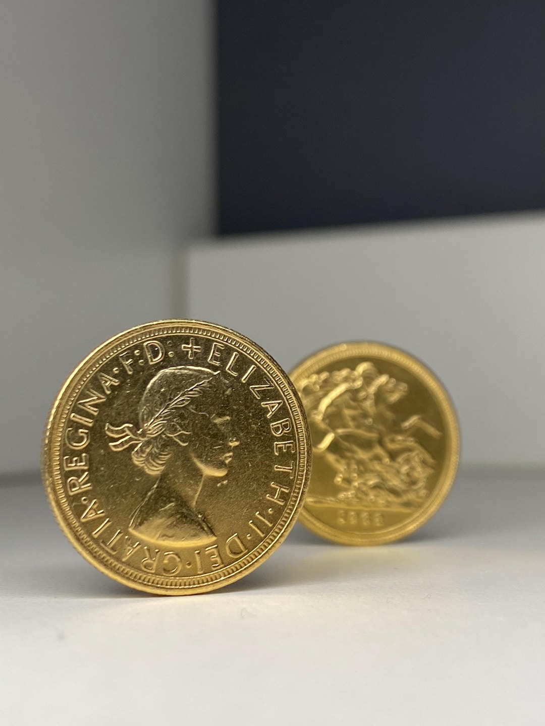 Gold Plated Coin, Elizabeth II British Full Sovereign Gold