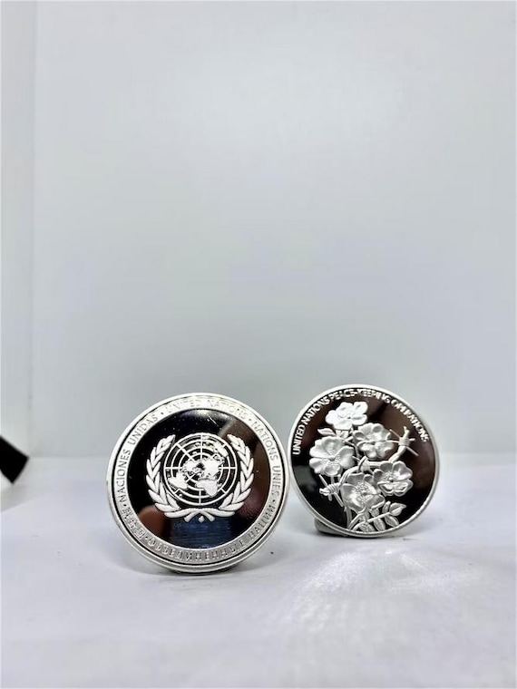 Silver Plated Token United Nations Peace Keeping Operations Coin