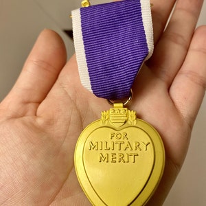 Purple Heart militaire oorlogsmedaille USA replica voor militaire verdienste, militaire onderscheiding, eremedaille afbeelding 6