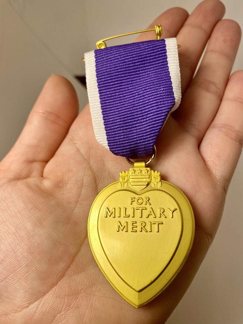 Purple Heart militaire oorlogsmedaille USA replica voor militaire verdienste, militaire onderscheiding, eremedaille afbeelding 6