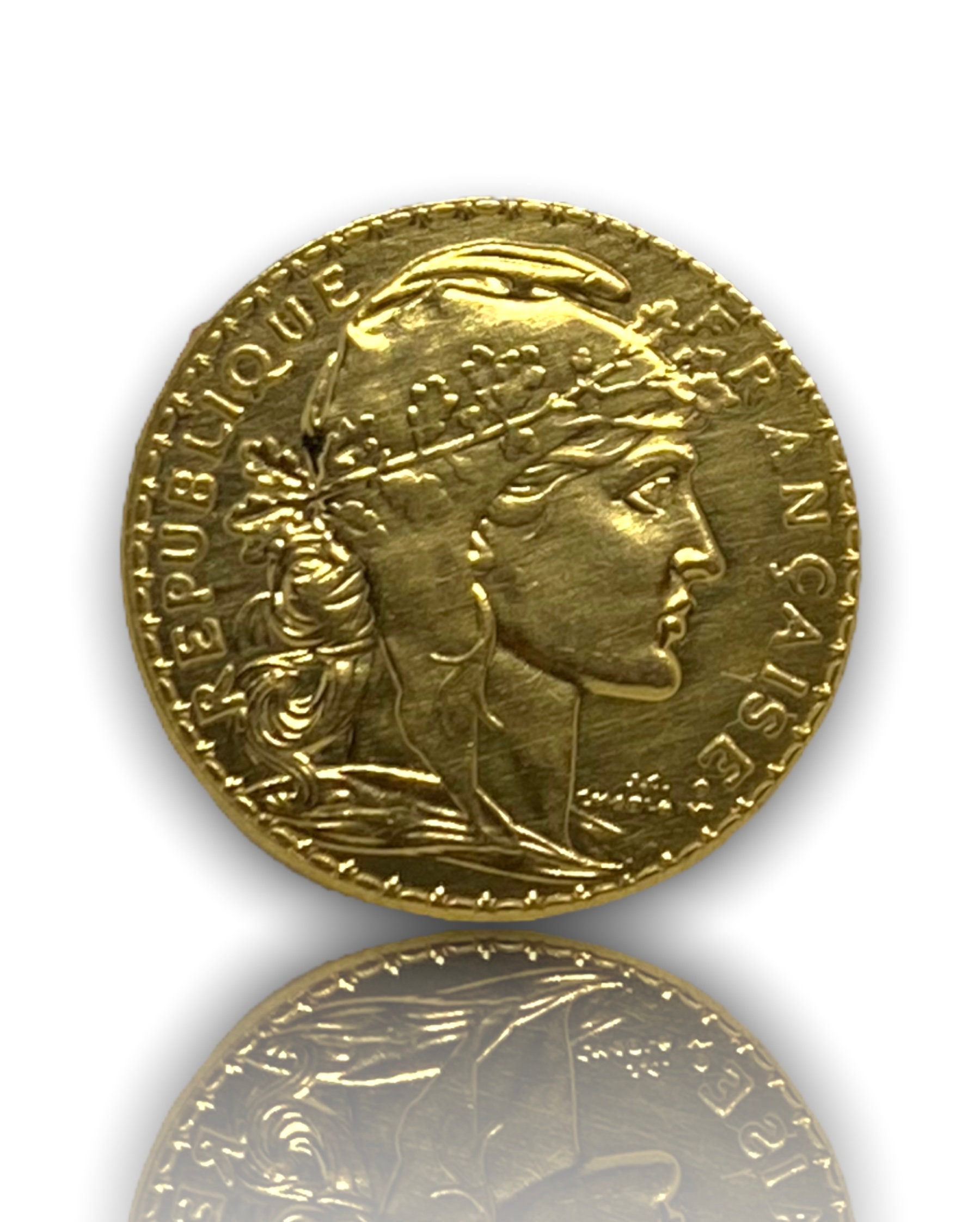 金貨 20 フラン 1912年 フランス 雄鶏 ソブリン 金メッキ コイン