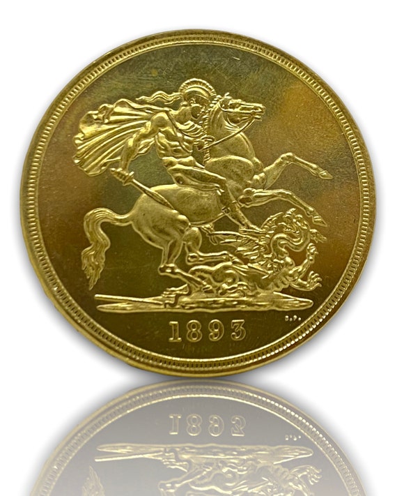 英国ソブリン金貨 5ポンド ヴィクトリア女王 英国レプリカ 1個 - Etsy 日本