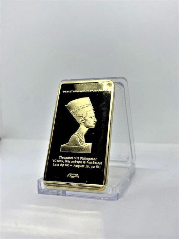 Gold Bar 1OZ REPLICA the Last Pharaoh of Ancient Egypt