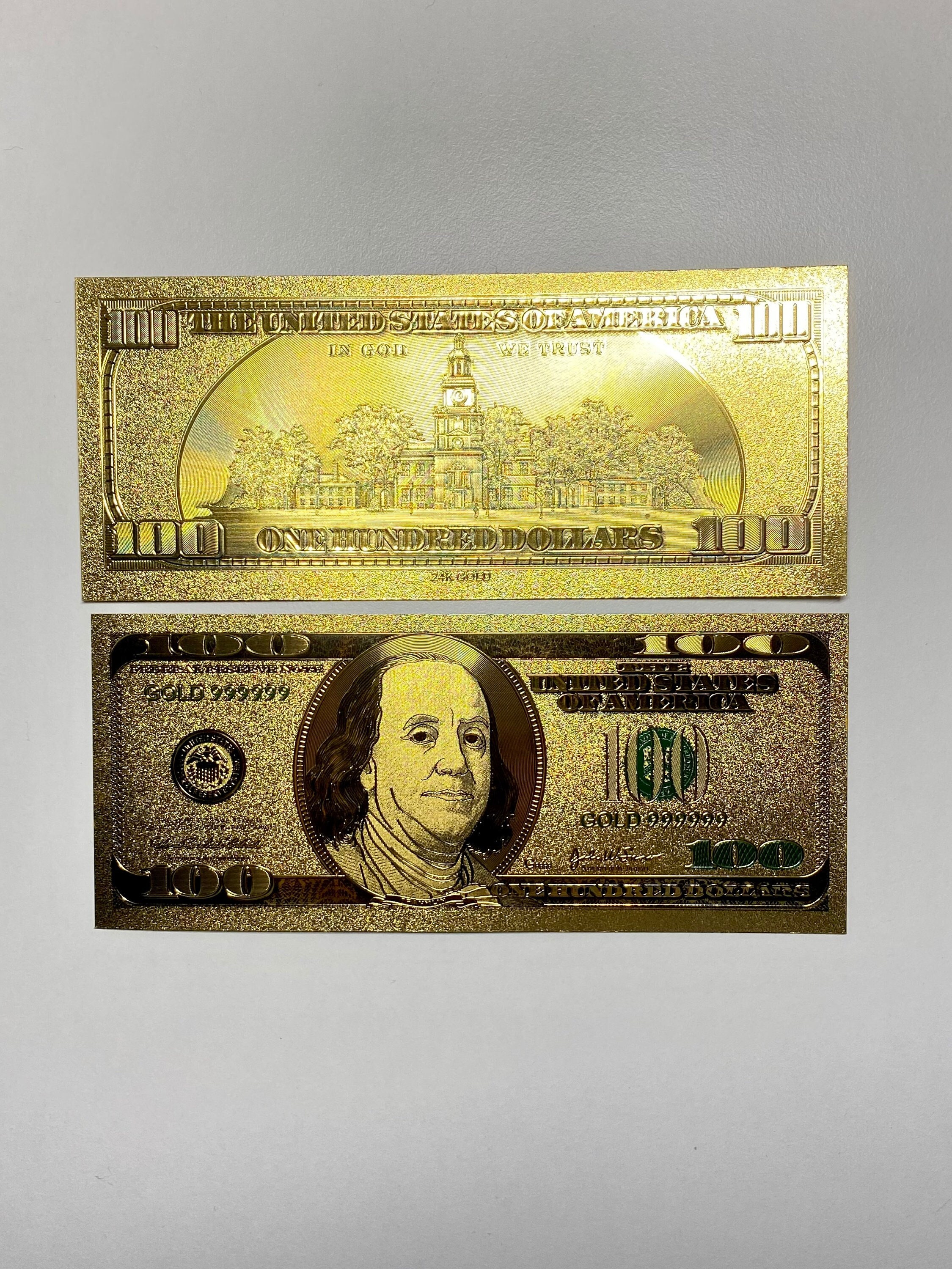 50 American Dollar Bill 24k Gold Art Collectibles Plated Fake Banknote  Currency for Decoration