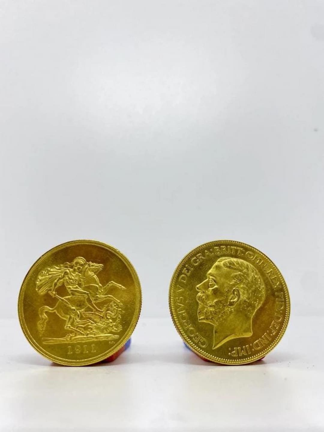 Gold Coin British 5 Pounds Sovereign Gold Plated King George V