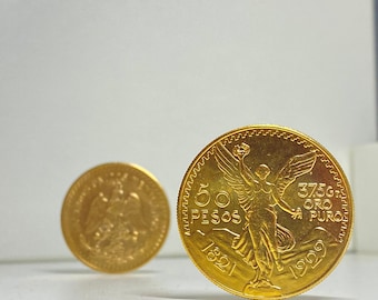 Pièce Commémorative 50 Pesos 1968 Plaquée Or - Réplique Collection Déesse Mexicaine Chance