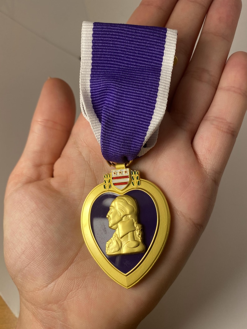 Purple Heart militaire oorlogsmedaille USA replica voor militaire verdienste, militaire onderscheiding, eremedaille afbeelding 5