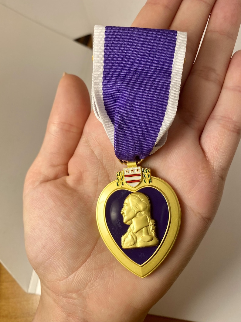 Purple Heart militaire oorlogsmedaille USA replica voor militaire verdienste, militaire onderscheiding, eremedaille afbeelding 4