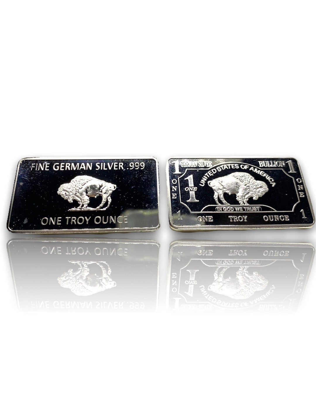 Silver USA Bullion 1OZ REPLICA German Silver Plated Bar .999 Silver USA Bullion 1OZ REPLICA German Silver Plated Bar .999