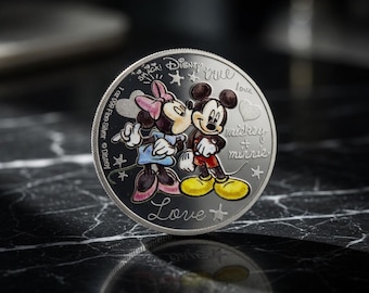 Disney Silver plated coin collection Mickey Mouse, Minnie Mouse collectable item