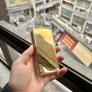 1 kg vergulde messing staaf – premium afwerking, vacuümverzegeld voor bescherming – luxe display, collectorsitem en uniek cadeau
