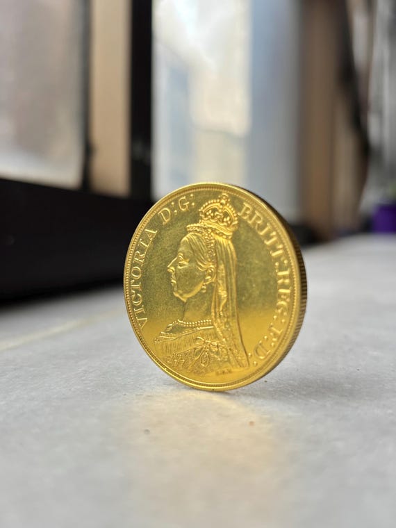 Sterlina Britannica Porta Sterline Oro Monete Inglesi Sterline