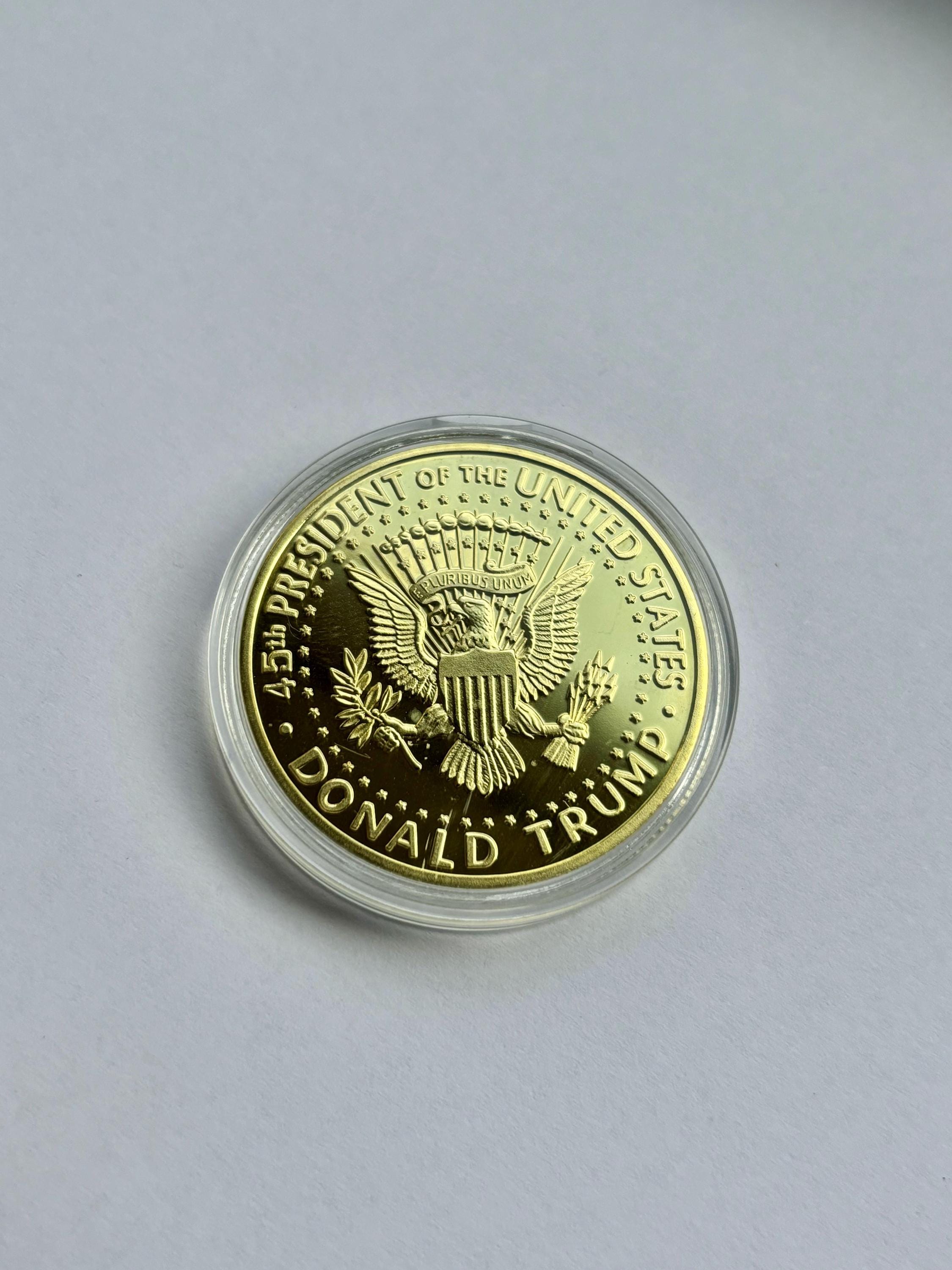 10pc Oro Trump Million Bills, 1 000 000 Presidente Donald Trump Autentica Placcato Oro 24 Kt Banconote