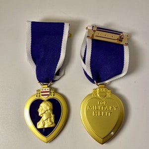 Purple Heart militaire oorlogsmedaille USA replica voor militaire verdienste, militaire onderscheiding, eremedaille afbeelding 3