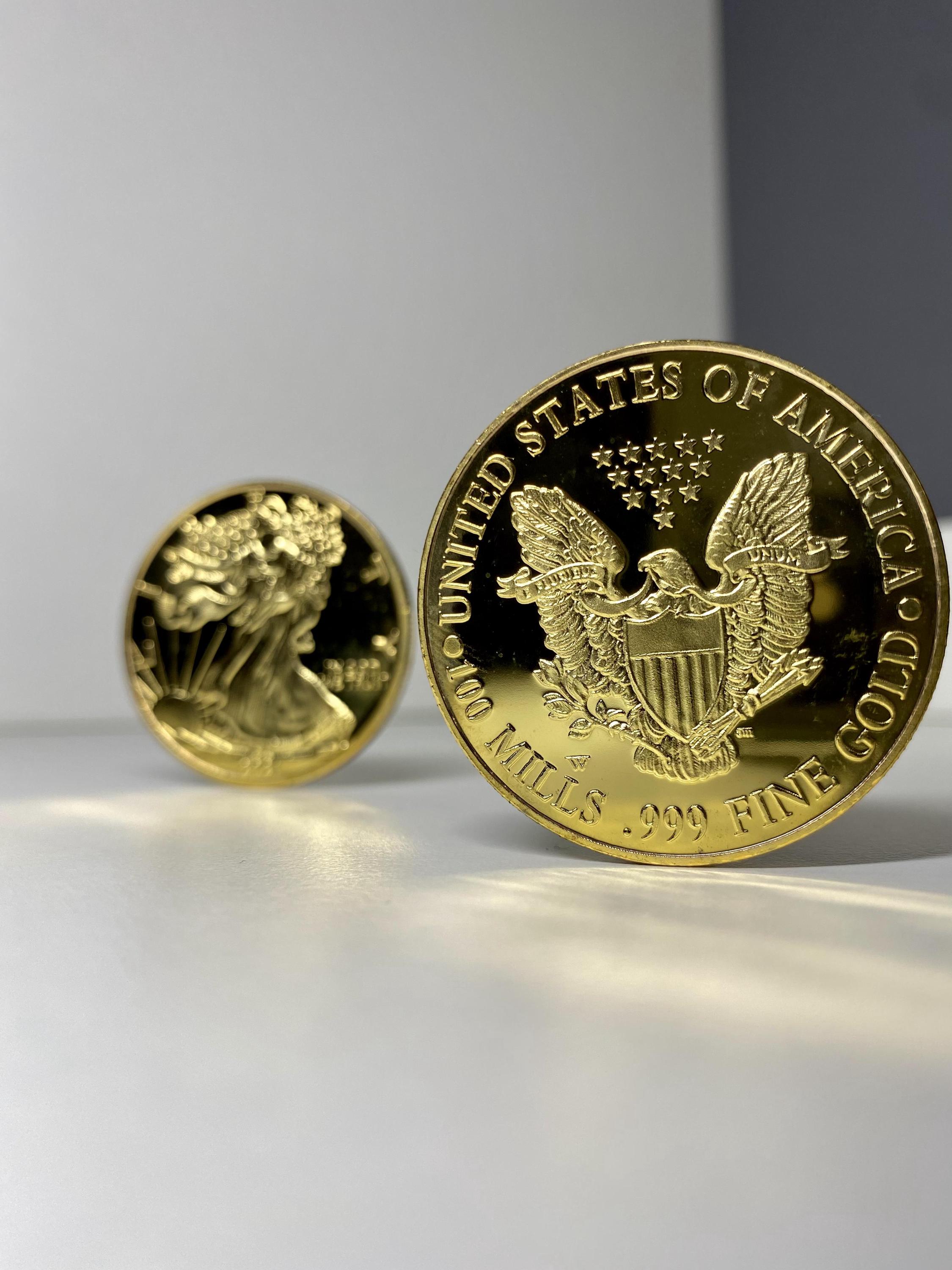 Gold Plated Coin 100 Mills American Eagle Liberty 1 Oz Coin 2021 REPLICA  Gold Plated 24k, USA Proof in God We Trust - Etsy Norway