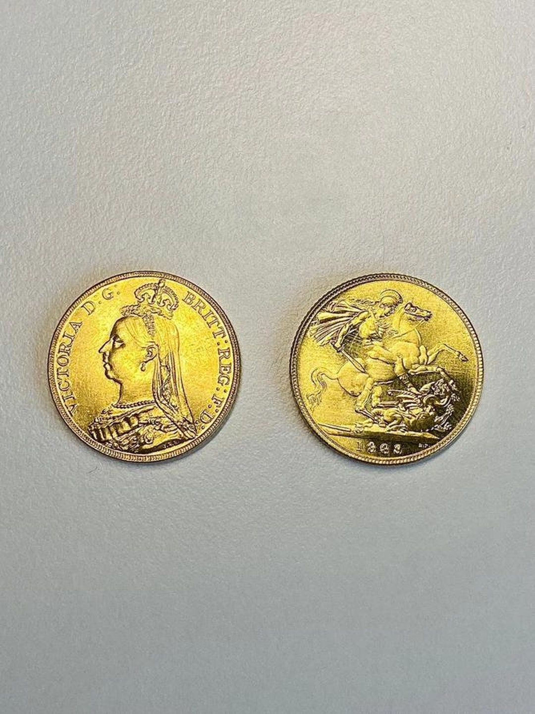 Gold Plated Coin, Full Sovereign Queen Victoria Jubilee Head
