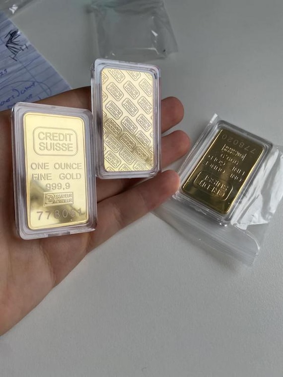 ゴールドスイスバー 1オンス レプリカ 金メッキ 金地金 記念ビジネス