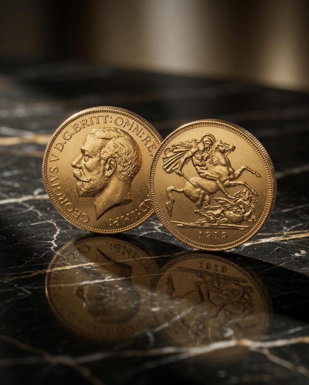 Gold Plated Coin British Full Sovereign 22mm Gold Plated King