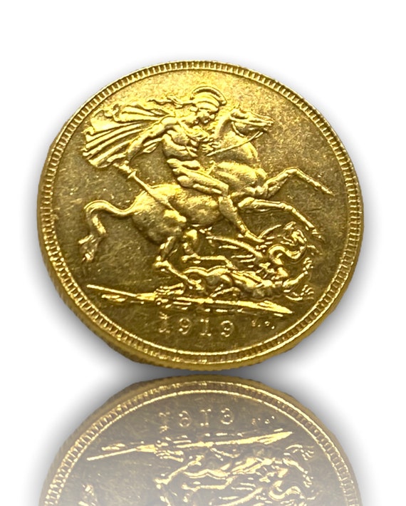 Gold Plated Coin British Full Sovereign Gold Plated King George V