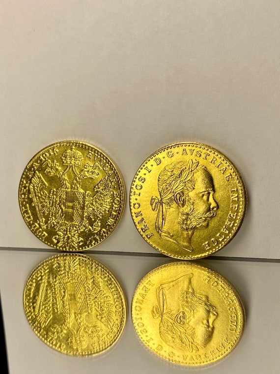 Franz Joseph I Austrian 1 Ducat Gold Plated Coin REPLICA 1pcs