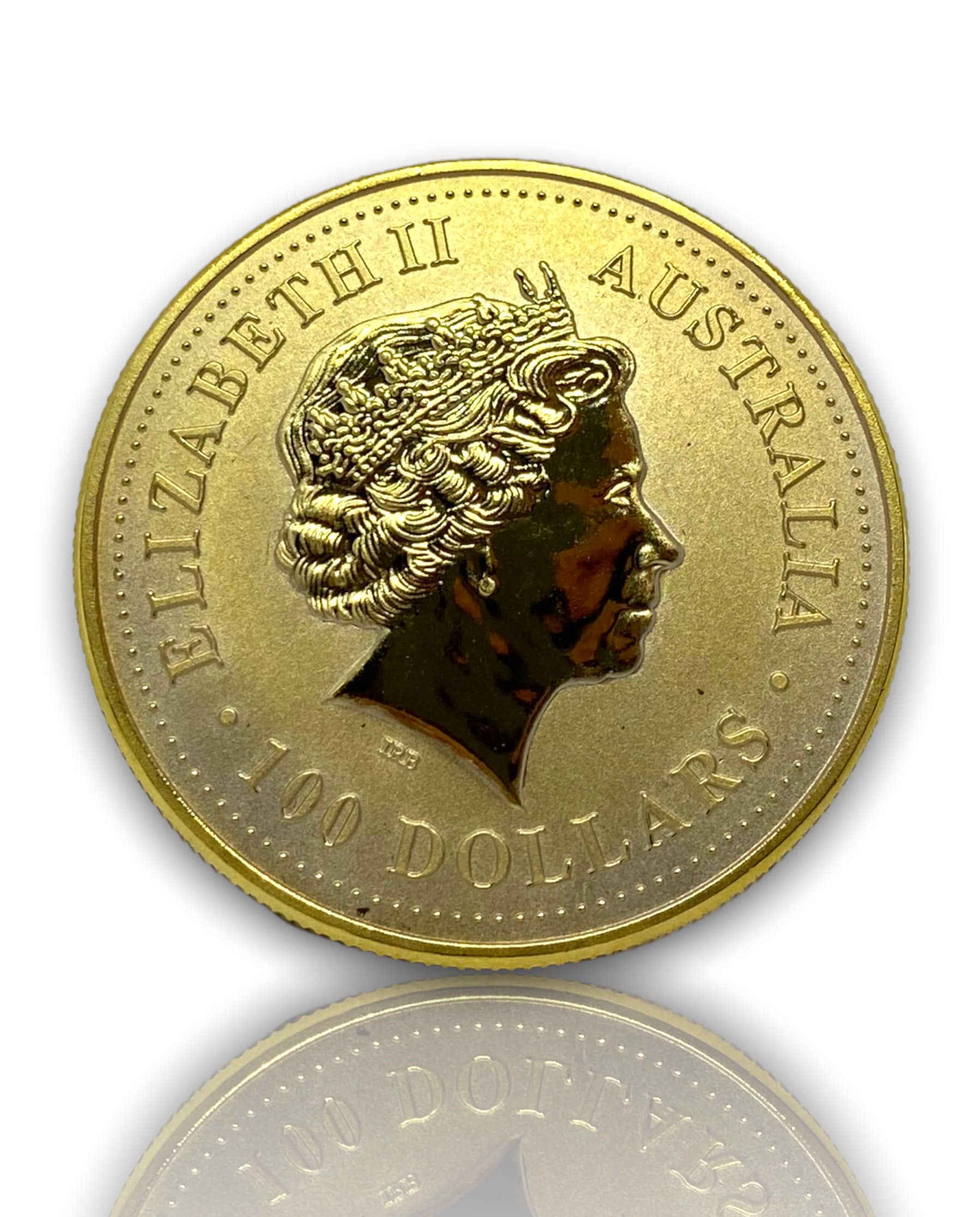 ★専用★　外国貨幣　オーストラリア1ドル　100枚　100AUD オーストラリア 1 オンス 金メッキ 100 ドル「ルナ ドラゴン」 2000 年