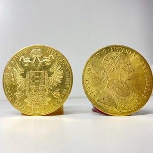 Franz Joseph I  Austrian 4 Ducat gold plated coin REPLICA 1pcs golden austrian empire coin