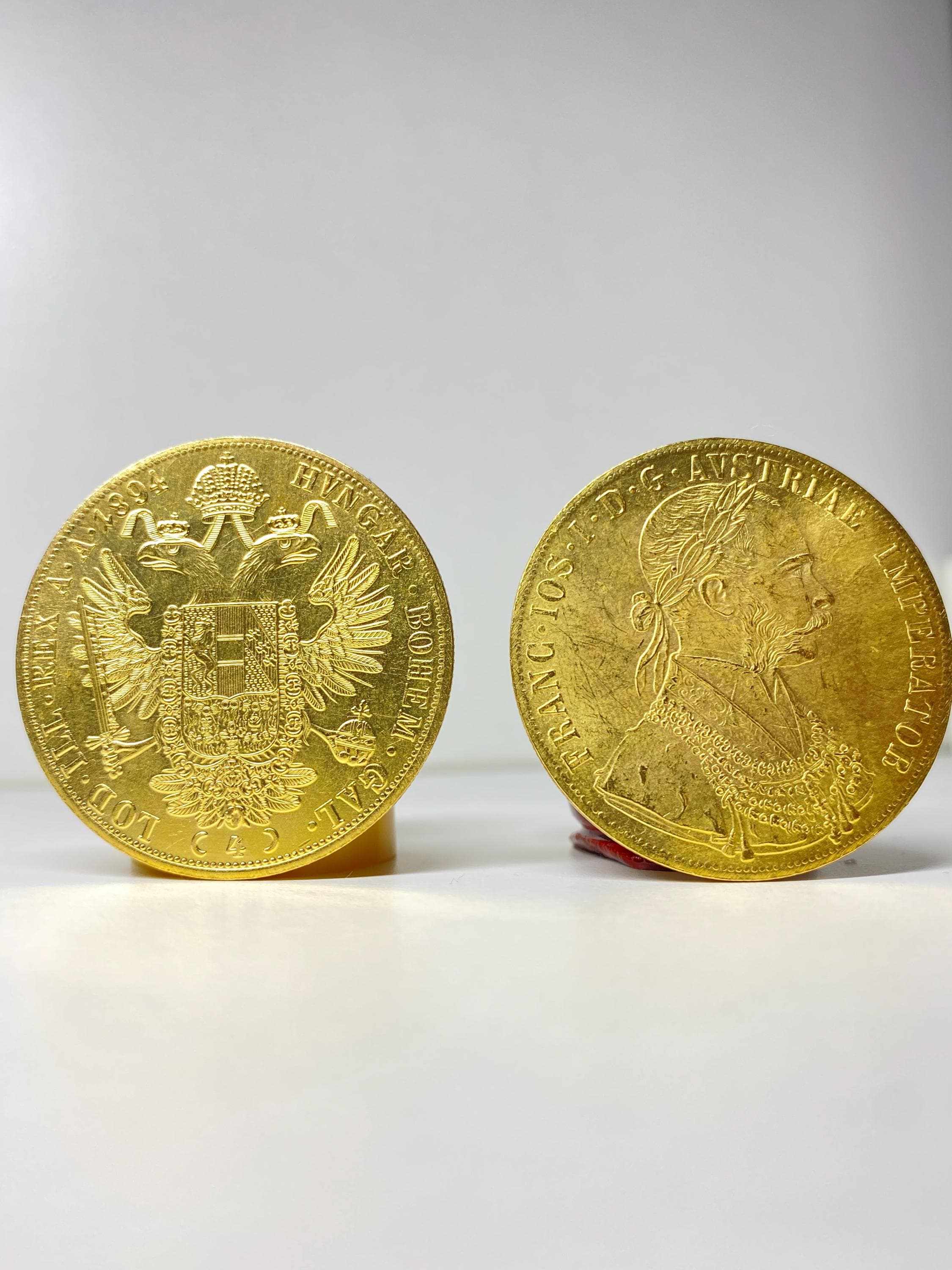 フランツ・ヨーゼフ1世 オーストリア 4ドゥカット金メッキコイン