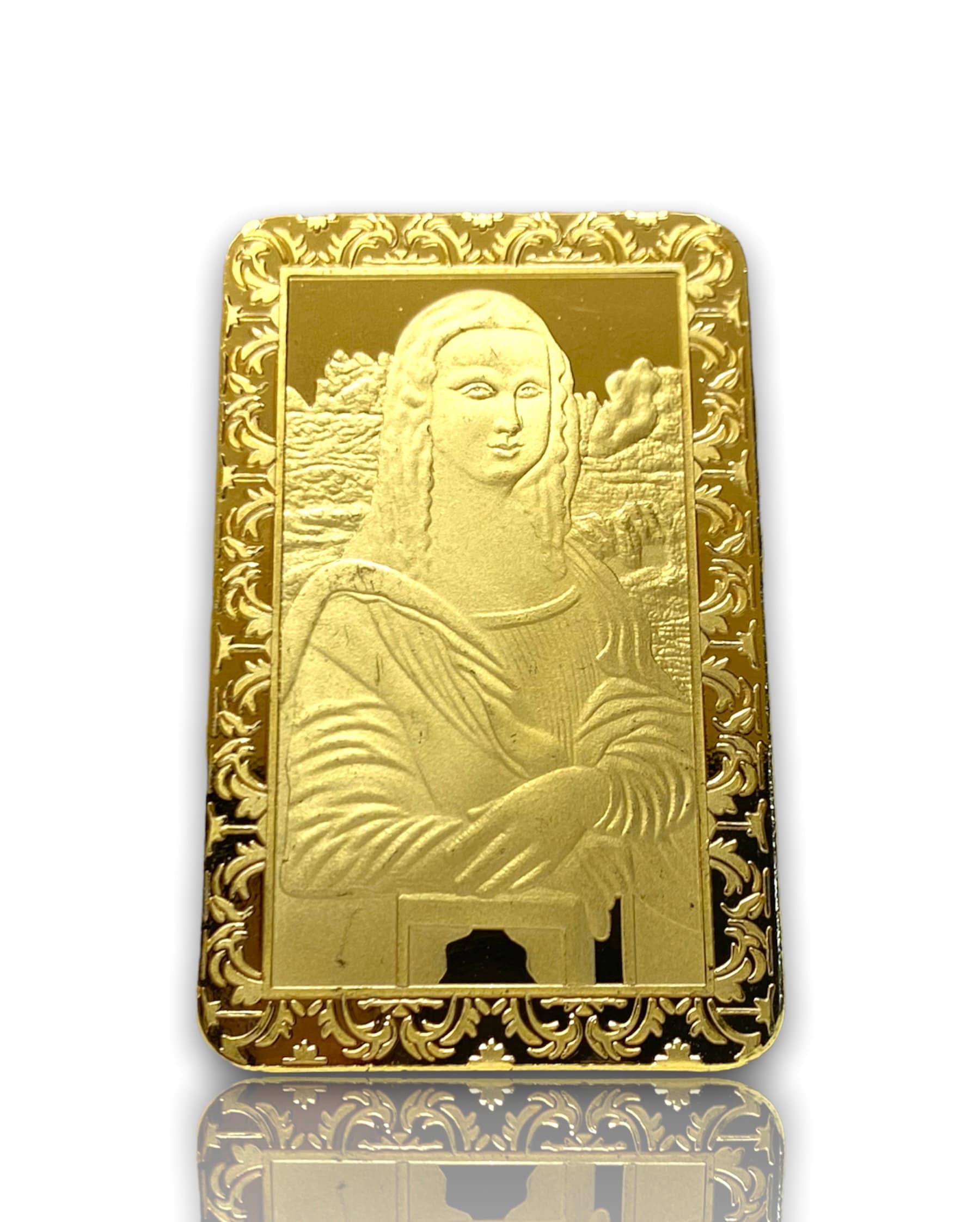 MONA LISA Leonardo Da Vinci 金貨　純金 Gold Leonardo Da Vinci Mona Liza Bar 1OZ REPLICA Goldplated